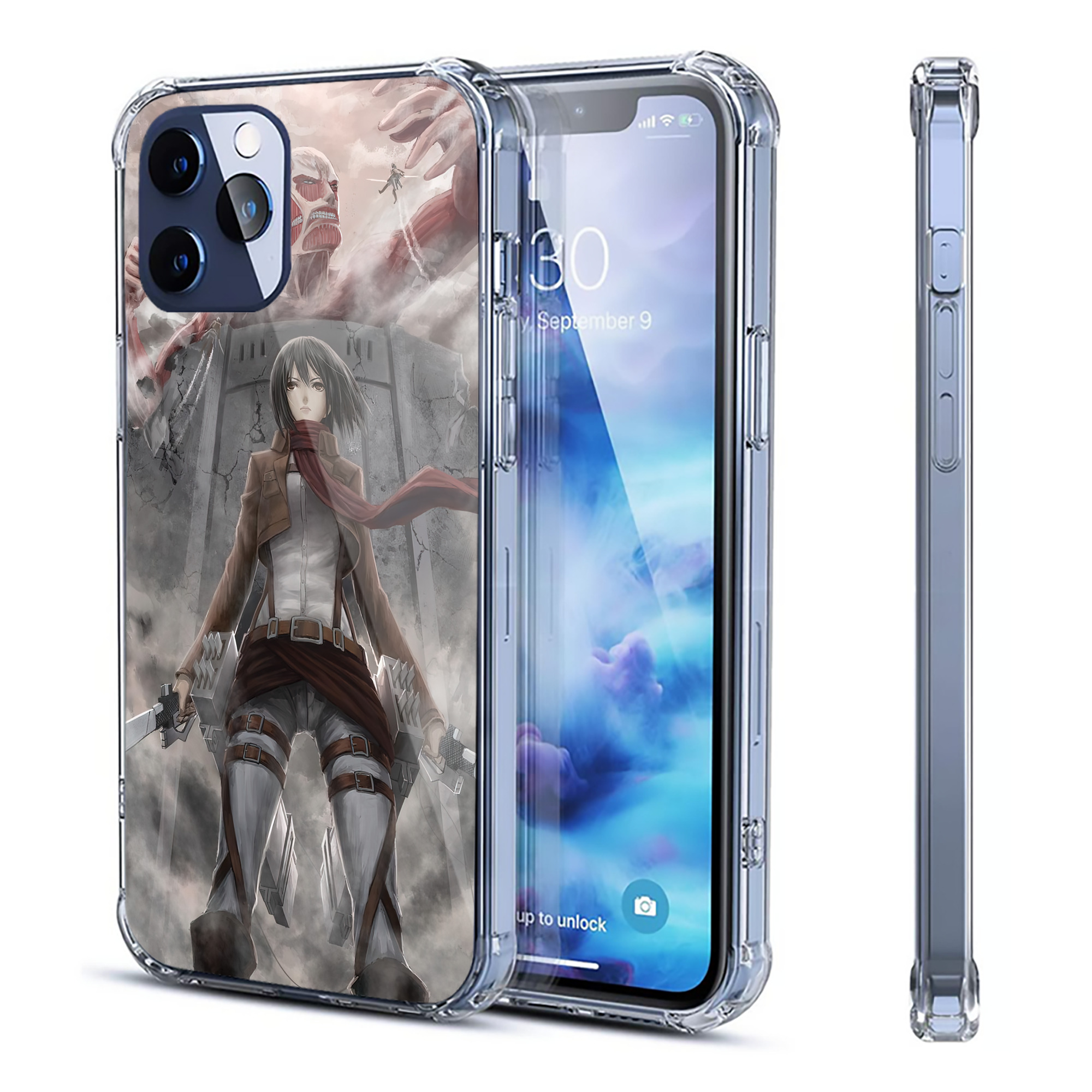 （画像用） 進撃の巨人 Attack on Titan 【iPhone 12シリーズ対応】透明スマホケース（クリアソフトケース）
